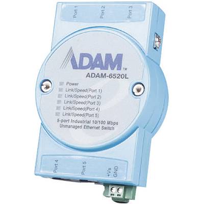 Advantech ADAM-6520L Switch LAN  Aantal uitgangen: 5 x  12 V/DC, 24 V/DC, 48 V/DC
