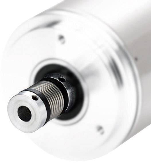 Close-upfoto van een metalen as met schroefdraad en schroeven, vermoedelijk onderdeel van een motor of mechanisch systeem.