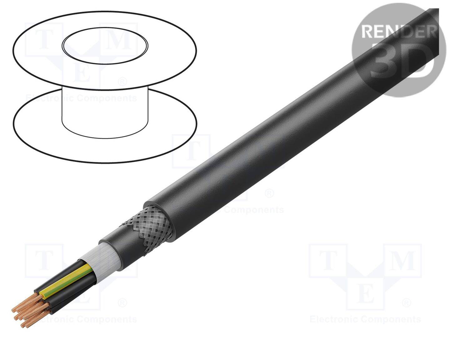 LAPP OL865CP-0023312 Leiding: stuurstroomdraad; ÖLFLEX® PETRO FD 865 CP; 3G0,75mm2 - 1 meter-0