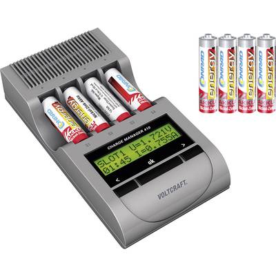 VOLTCRAFT Charge Manager CM410 Batterijlader NiCd, NiMH, NiZn AAA (potlood), AA (penlite)