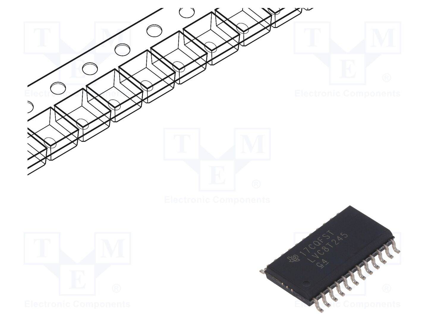 TEXAS INSTRUMENTS SN74LVC8T245DWR IC: digitaal; bus transceiver,translator; Ch: 8; CMOS; 1,65÷5,5VDC - 1 stuk-0