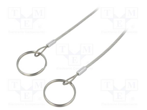 ELESA+GANTER GN111.2-500-30A-TR Beveiligingskabel; Bedekking: PVC; roestvrij staal; L: 500mm - 1 stuk