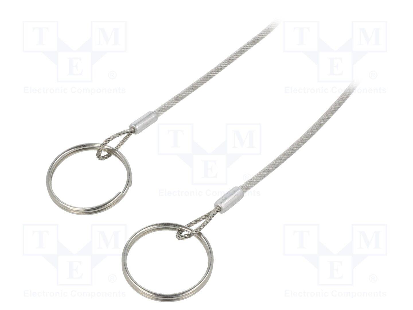 ELESA+GANTER GN111.2-500-30A-TR Beveiligingskabel; Bedekking: PVC; roestvrij staal; L: 500mm - 1 stuk-0