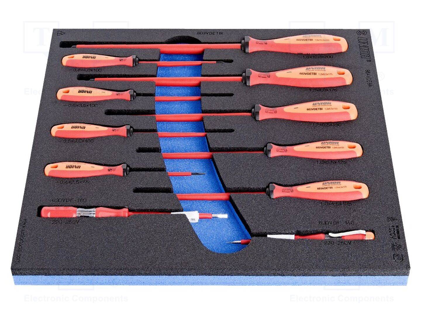 UNIOR UNIOR-621800 Schroevendraaier: geïsoleerd-set; geïsoleerd; platte; TBI; 11st. - 1 set-0