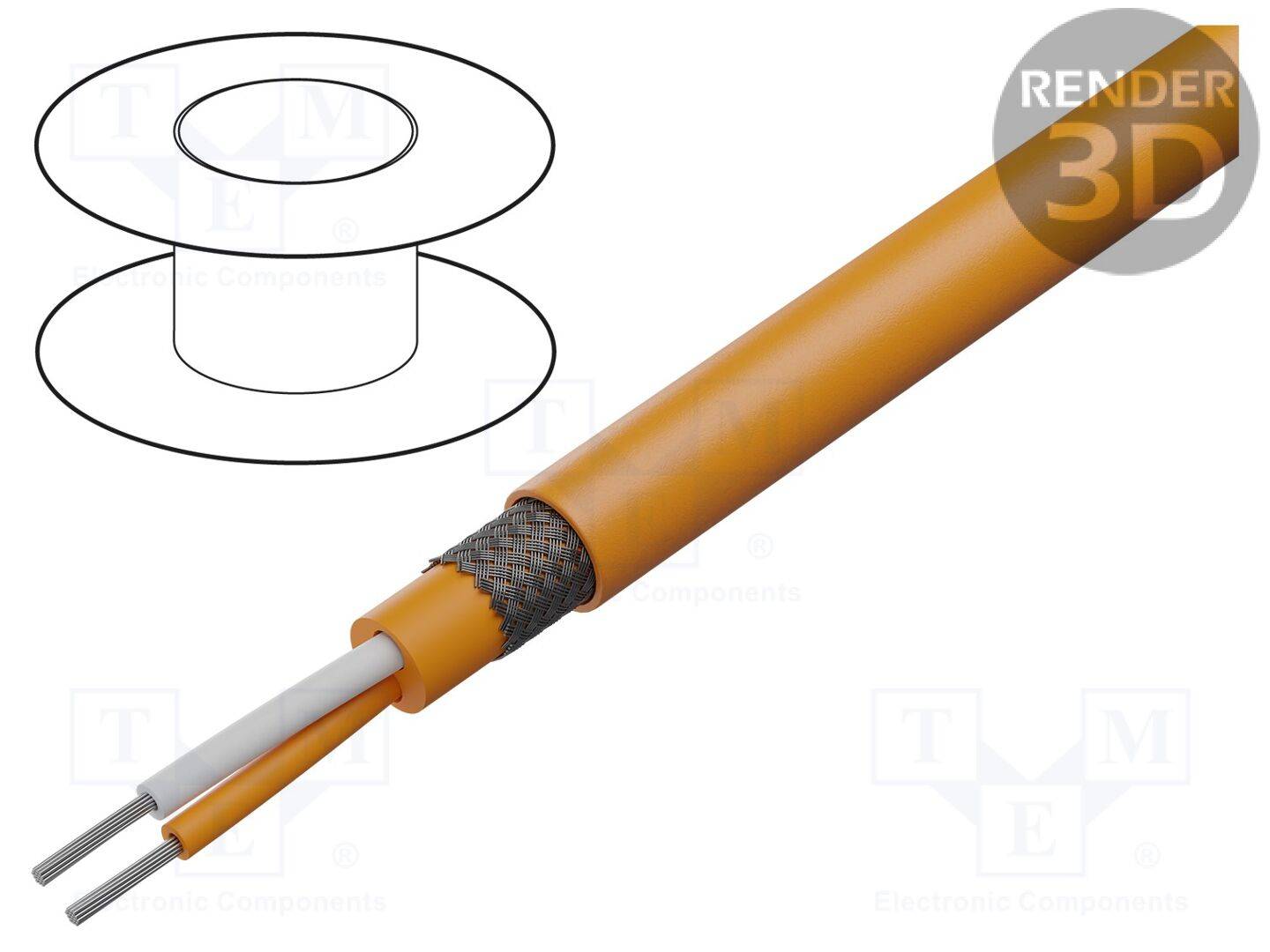 HELU HELUKABEL-48069 Compensatiedraad S; Isolatie: PVC; Aders: 1; Vorm: rond; 1,5mm2 - 1 meter-0