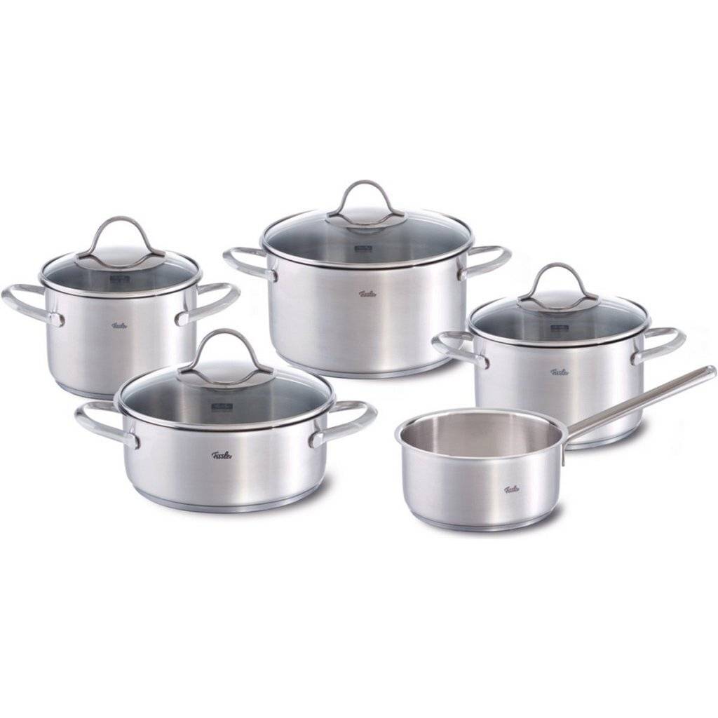 Fissler Palermo Pannenset 5-delig RVS/Glas 5-piece-0