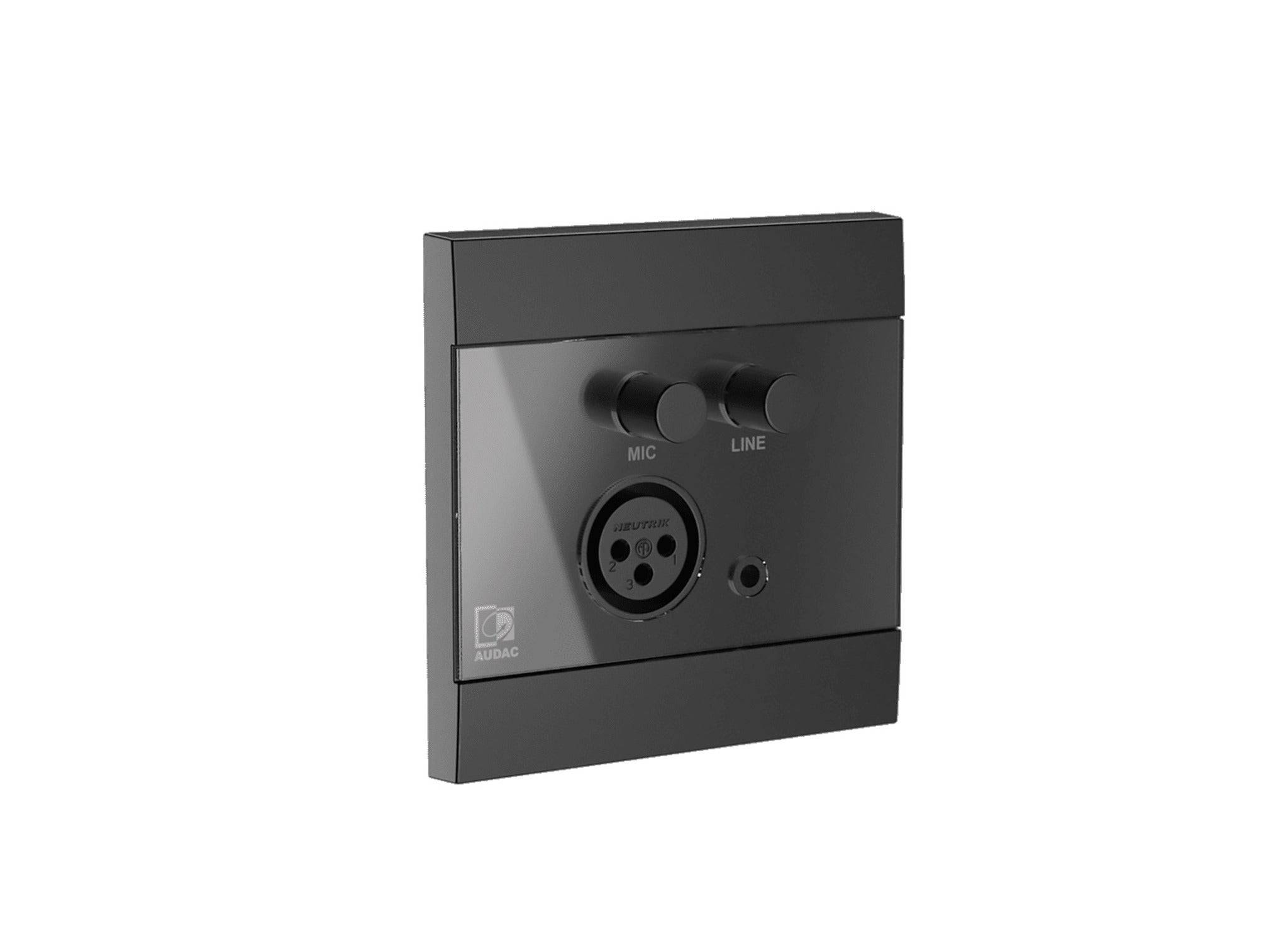 Wandmodule AUDAC WP210/B XLR Mic + 3,5 mm Jack-0