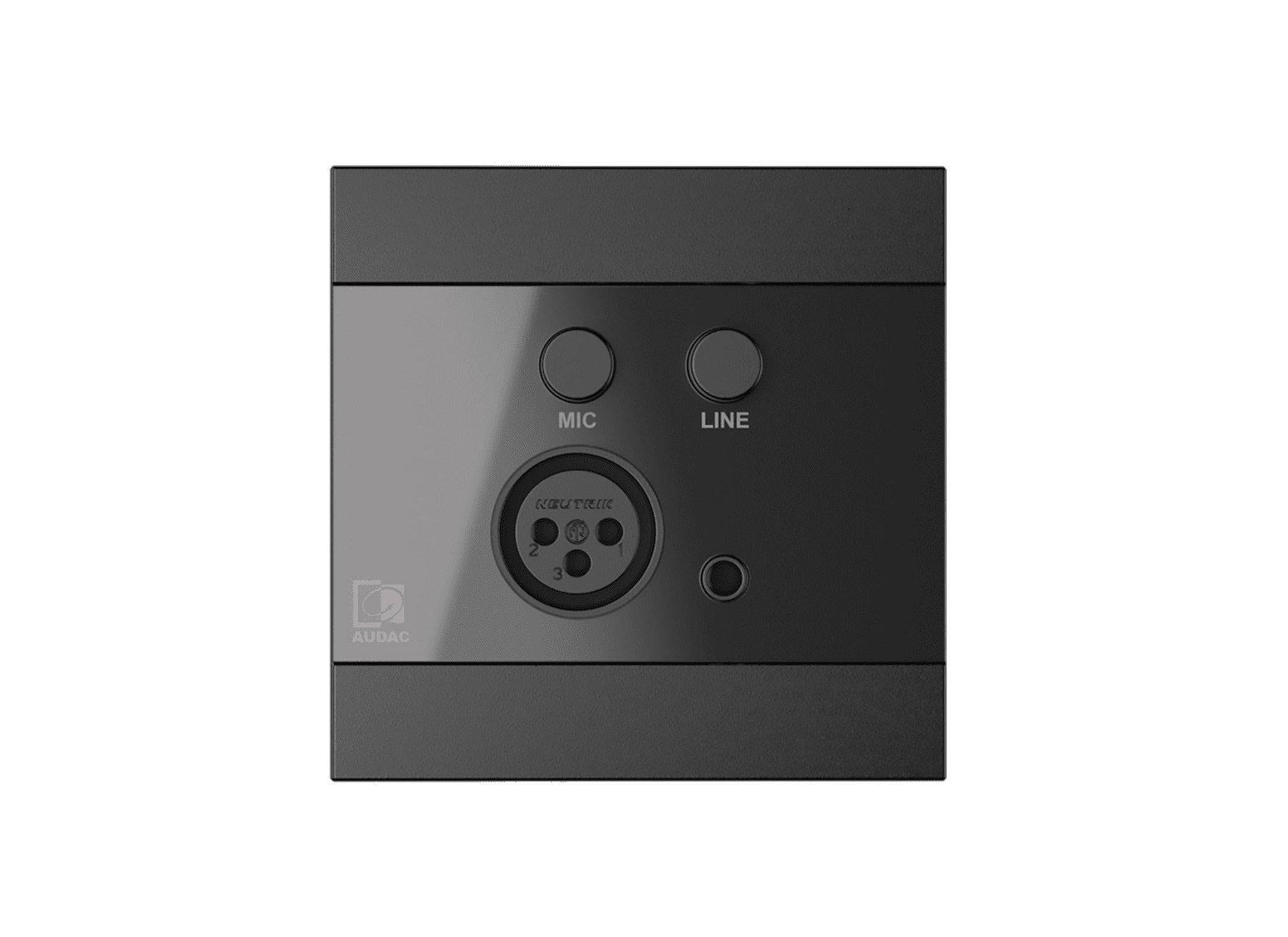 Wandmodule AUDAC WP210/B XLR Mic + 3,5 mm Jack-1