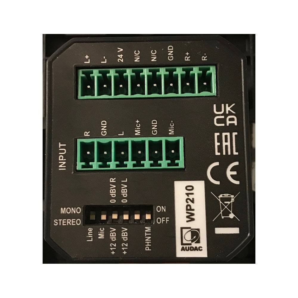 Wandmodule AUDAC WP210/B XLR Mic + 3,5 mm Jack-2