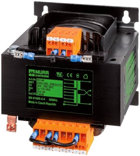 MST single PH safety transformer P: 250VA IN: 208...550VAC OUT: 24VAC-0
