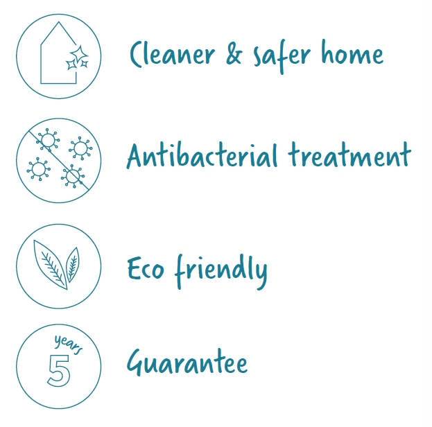 MD Entree - Deurmat - Schoonloopmat met antibacteriële werking - SAFE HOME COLLECTION - Tony - 45 x-1