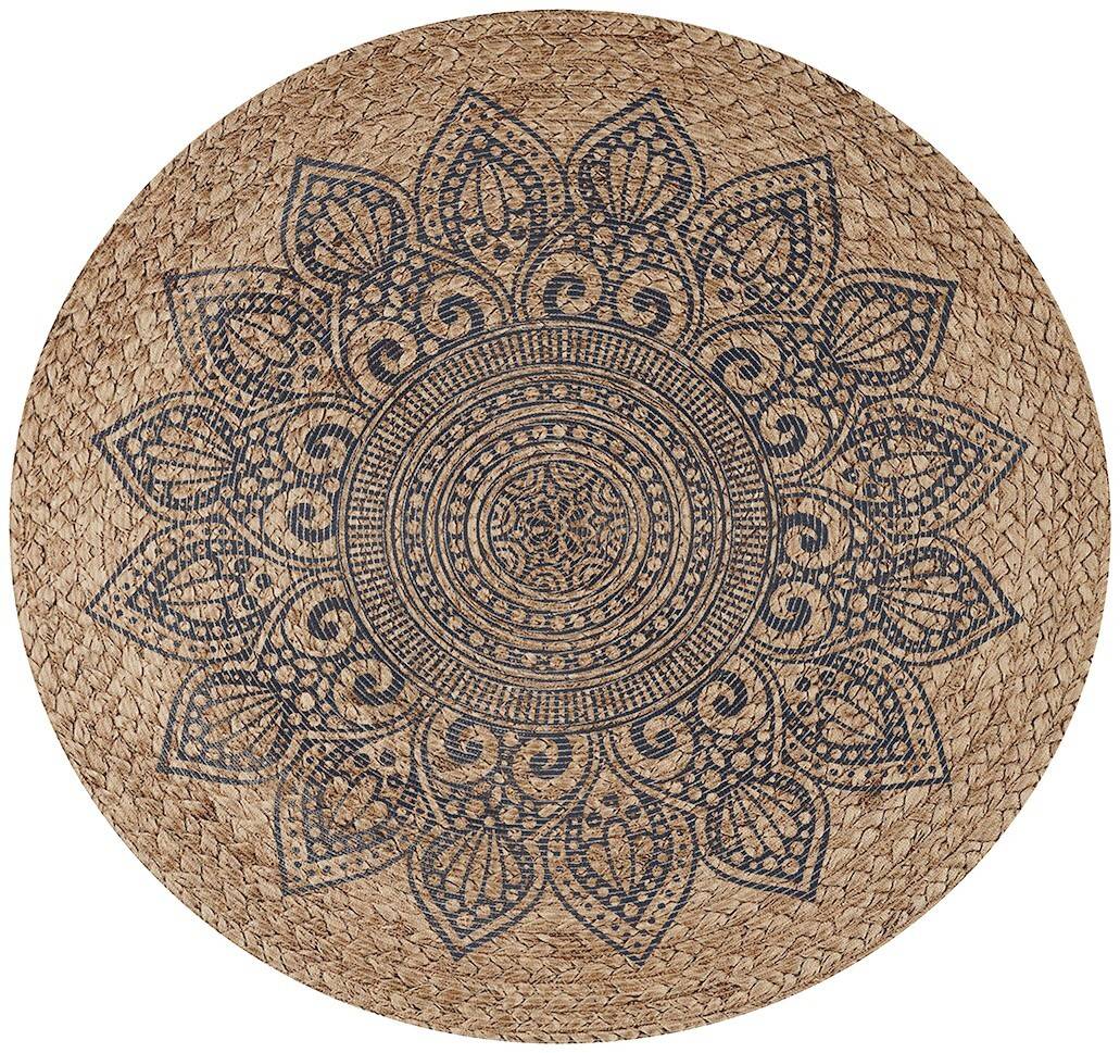 MD Entree - Vloerkleed - Design Mat - Universal - Mandala Natural - Ø 100 cm-0