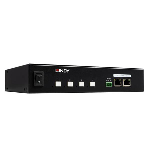 Lindy 32622 Stroomverdeelunit, 4 AC-uitgangen, 1U, zwart