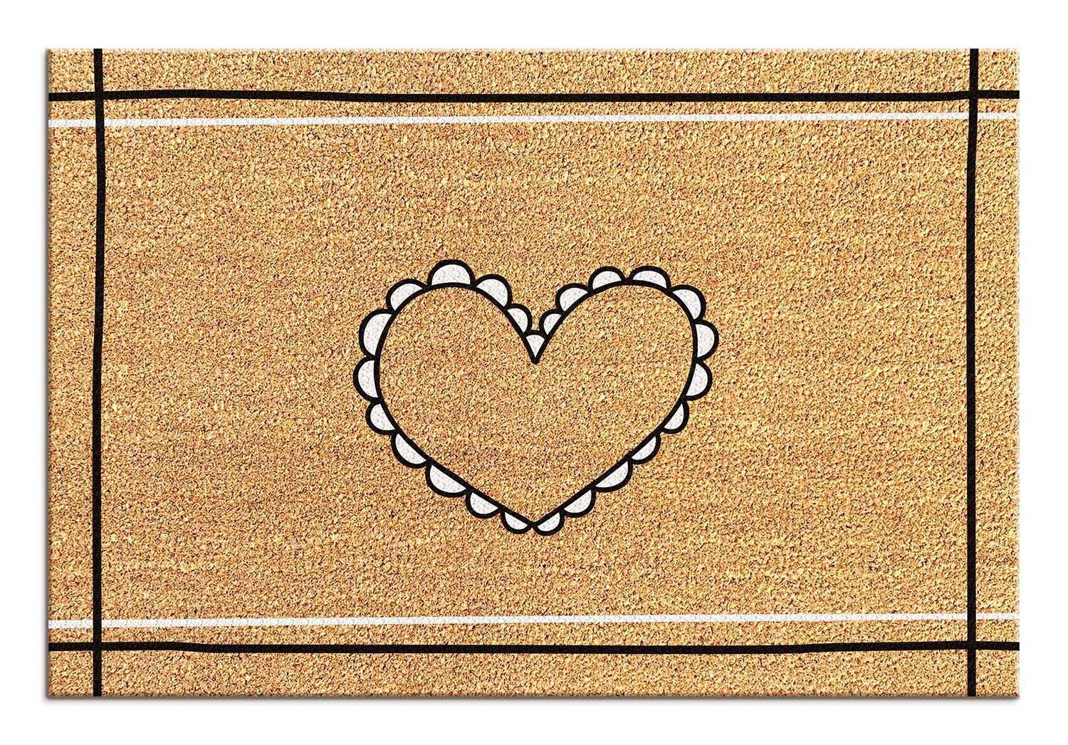 MD Entree - Deurmat - Kokosmat - Finesse - Heart - 40 x 60 cm-0