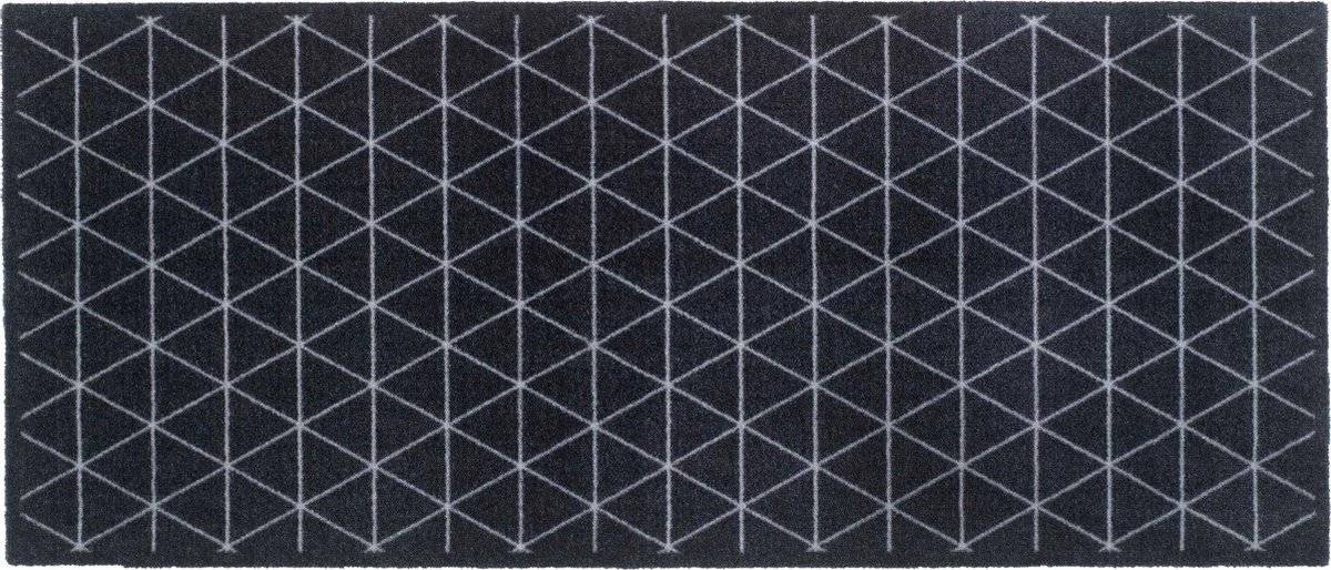 MD Entree - Design mat - Universal - Triangle Silver - Vloerkleed - Antislip - Machine wasbaar - 67-0
