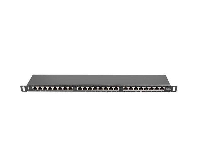 Lanberg PPS5-0024-B Cat5/Cat5e Rackmontagepaneel - Zwart, 0.5U, 445 mm Cat5-0