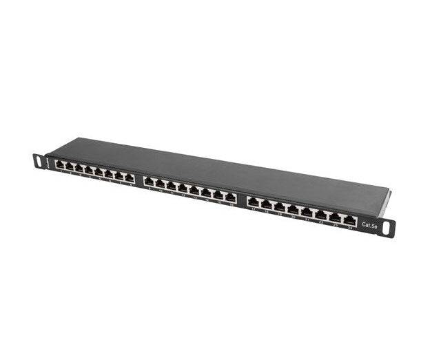 Lanberg PPS5-0024-B Cat5/Cat5e Rackmontagepaneel - Zwart, 0.5U, 445 mm Cat5-3