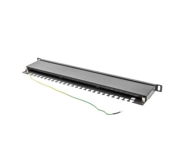 Lanberg PPS5-0024-B Cat5/Cat5e Rackmontagepaneel - Zwart, 0.5U, 445 mm Cat5-4