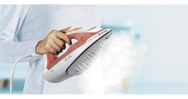 Tefal Strijkijzer FV2C40E0 Droog & Stoom 2000 W Keramische Zoolplaat Perzik/Wit