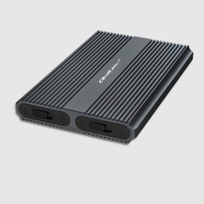 Qoltec M.2 SSD Tray Behuizing SATA NVMe USB-C Duo 2 x 2TB-4