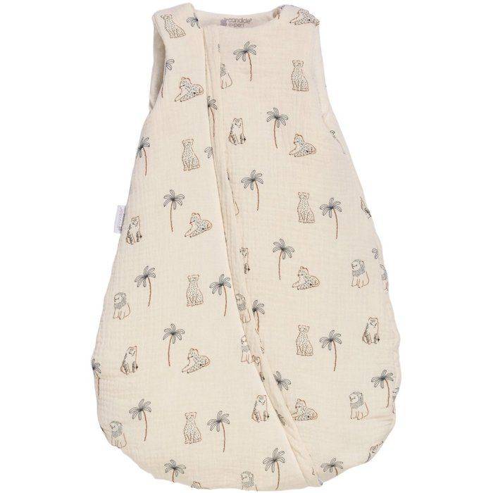 CANDIDE Mini Dekentje - 55 cm - 0/3 maanden - Wit met Tijgerprint-0