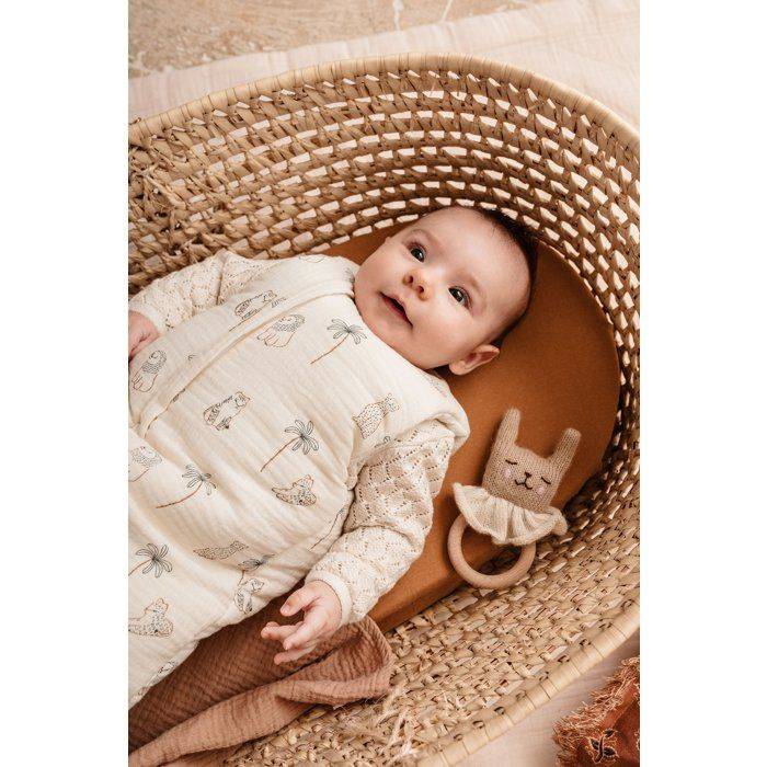 CANDIDE Mini Dekentje - 55 cm - 0/3 maanden - Wit met Tijgerprint-3
