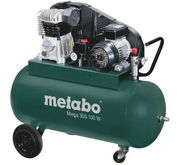 METABO OLIJKOMPRESSOR MEGA 350-100 W 90 L 230V 10BAR 250 L/MIN 250L/MIN