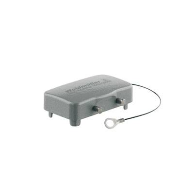 Een grijze elektronische component met kabel, gemerkt met 'Weidmüller'.