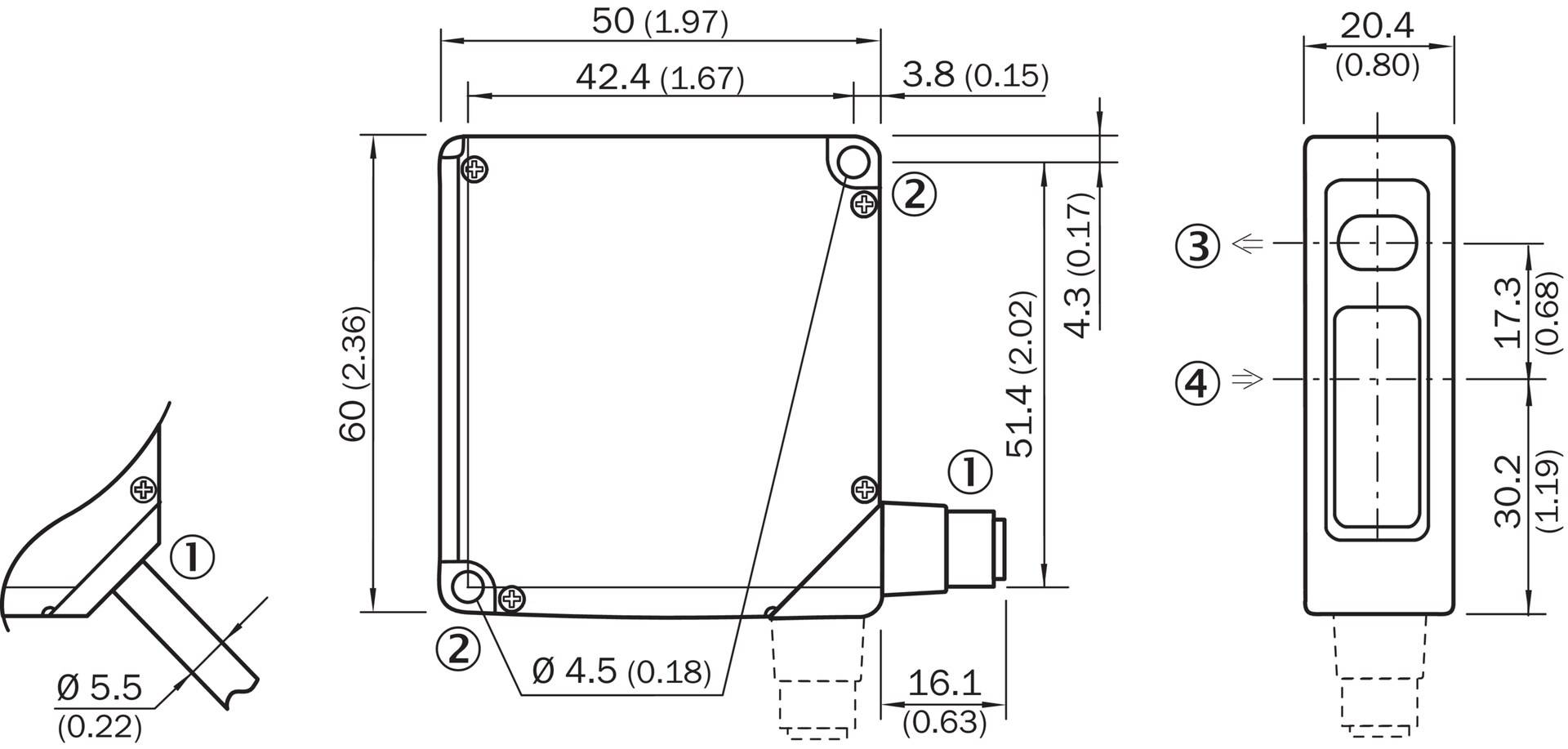 Sick Messsensor OD2-P30W04I2-1