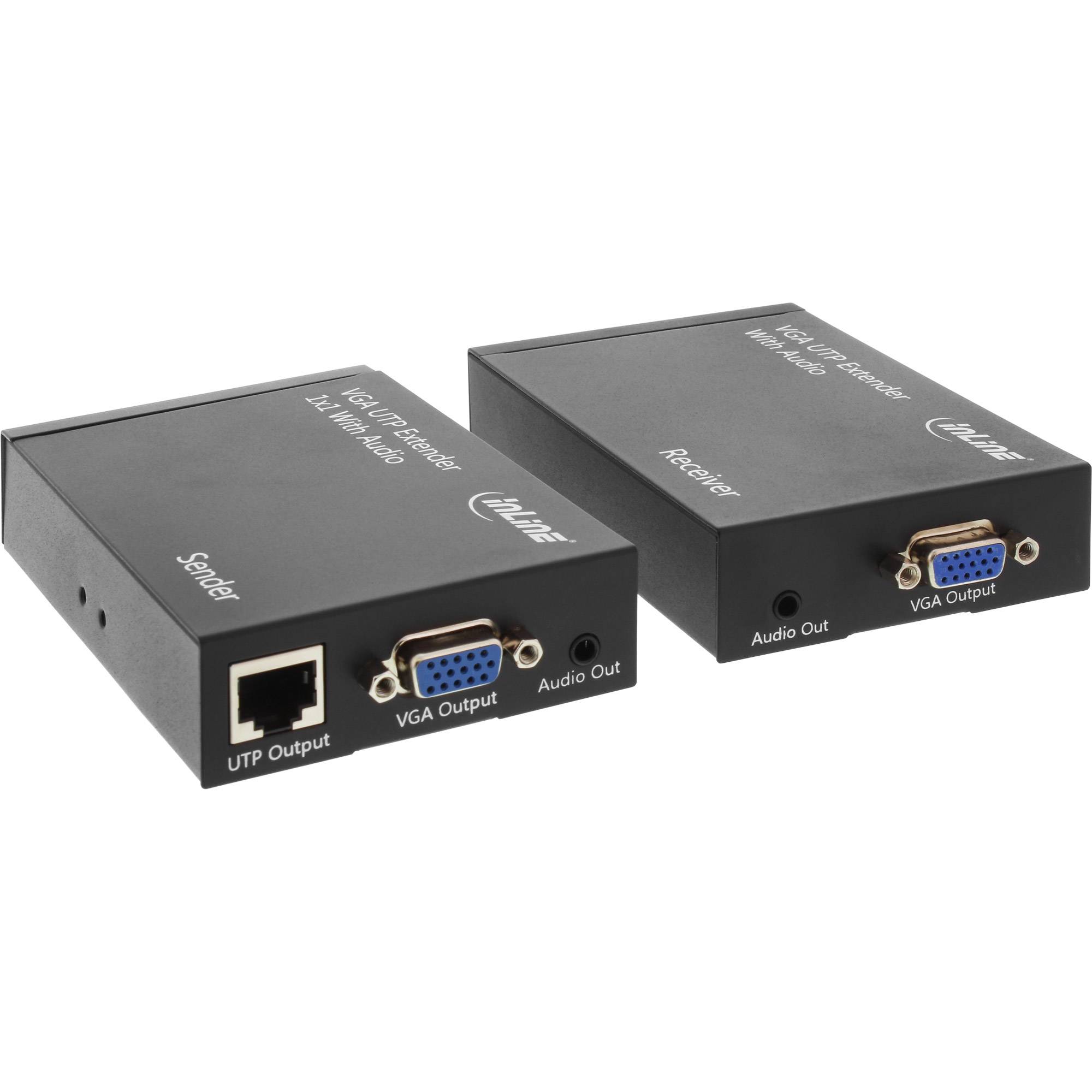InLine® VGA-extender/verlenging via UTP, met audio, tot 300 m-0