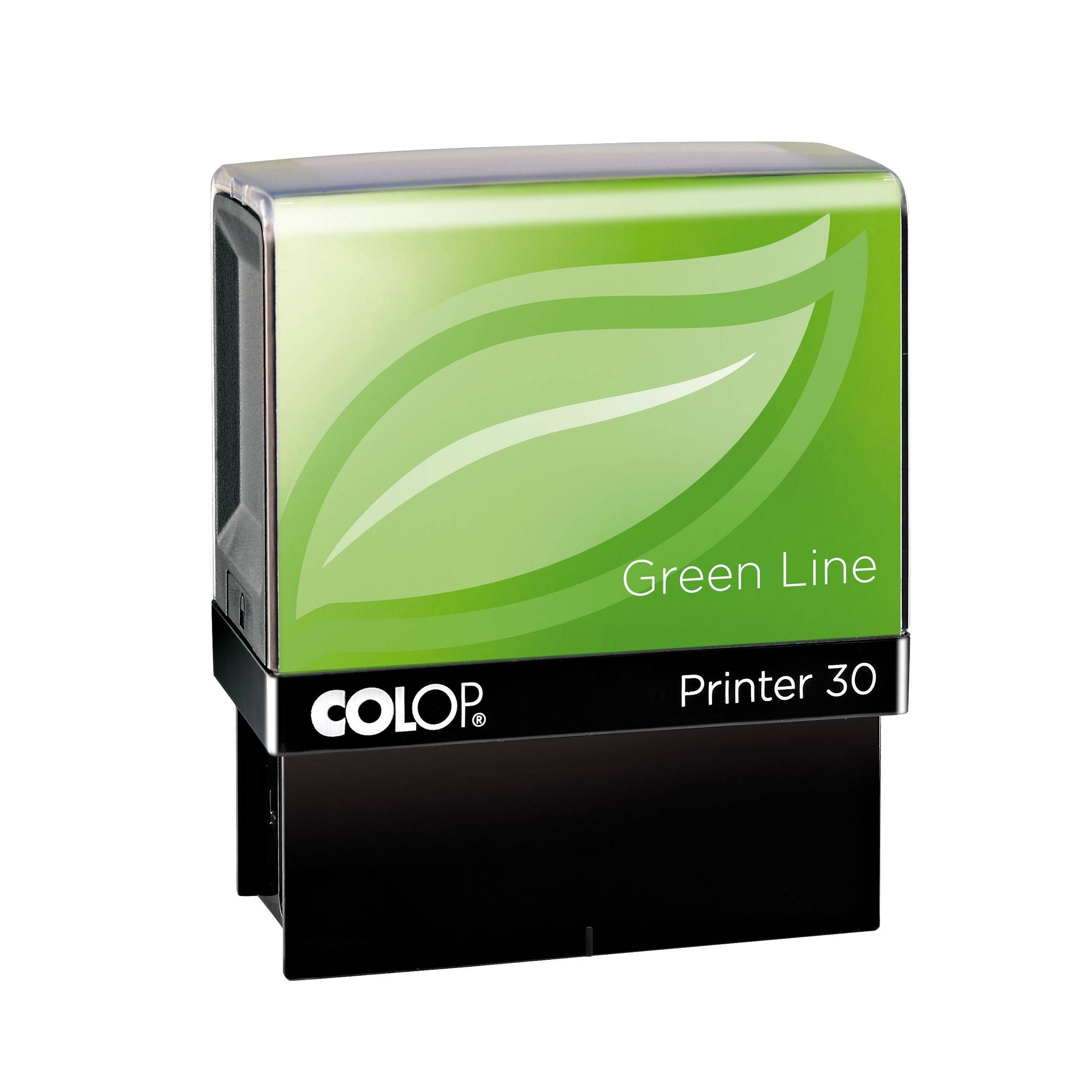 Tekststempel colop 30 green perso 5r 47x18mm | Blister a 1 stuk-0