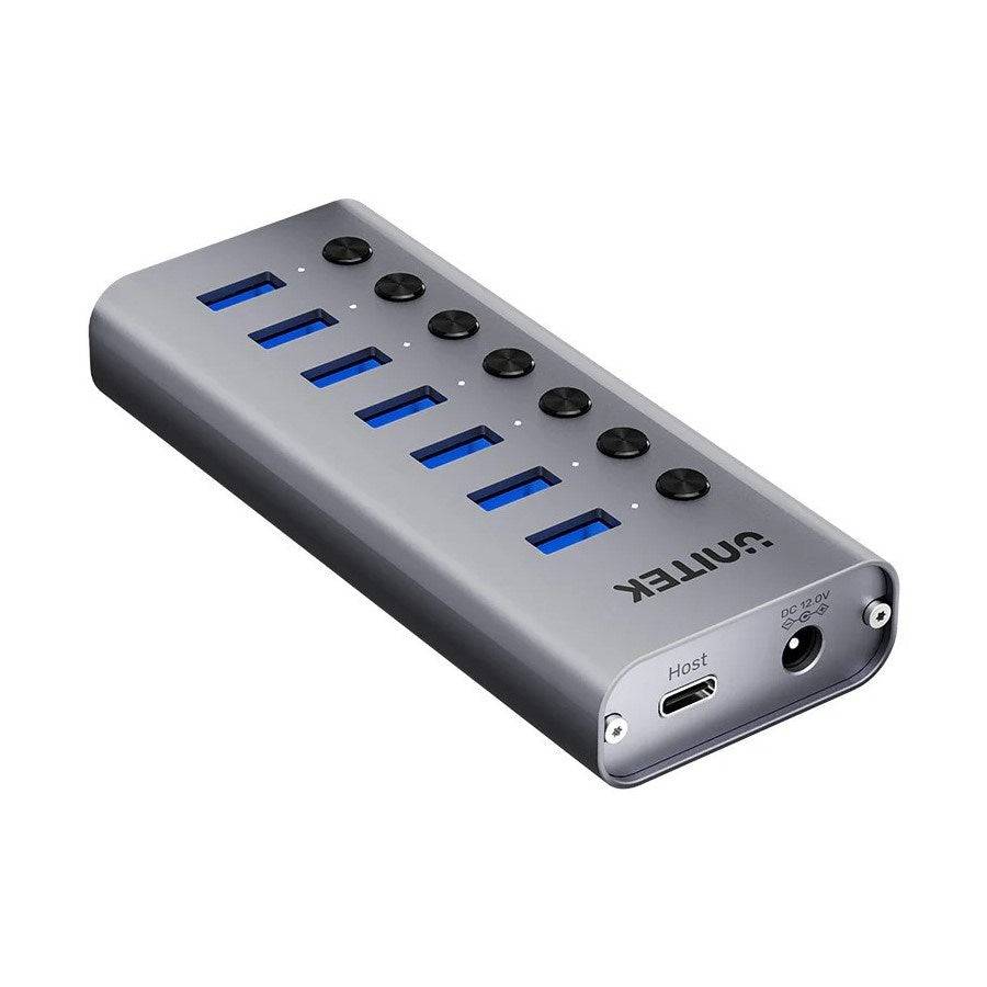 UNITEK H1314A01-EU USB-A 3.0 Hub 7-in-1 met Schakelaar-0