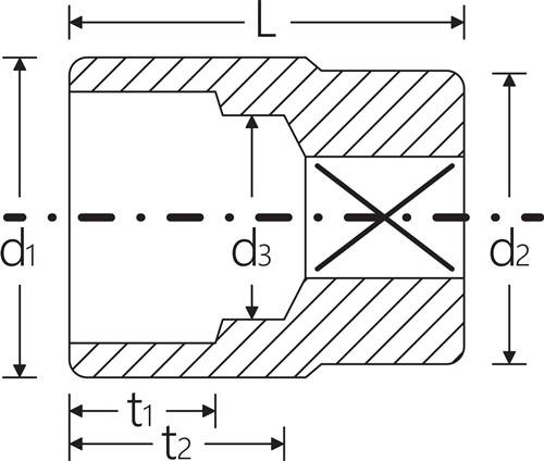 Dopsleutelbit 55 3/4 inch 6-kant sleutelwijdte 36 mm lengte 60 mm STAHLWILLE-3