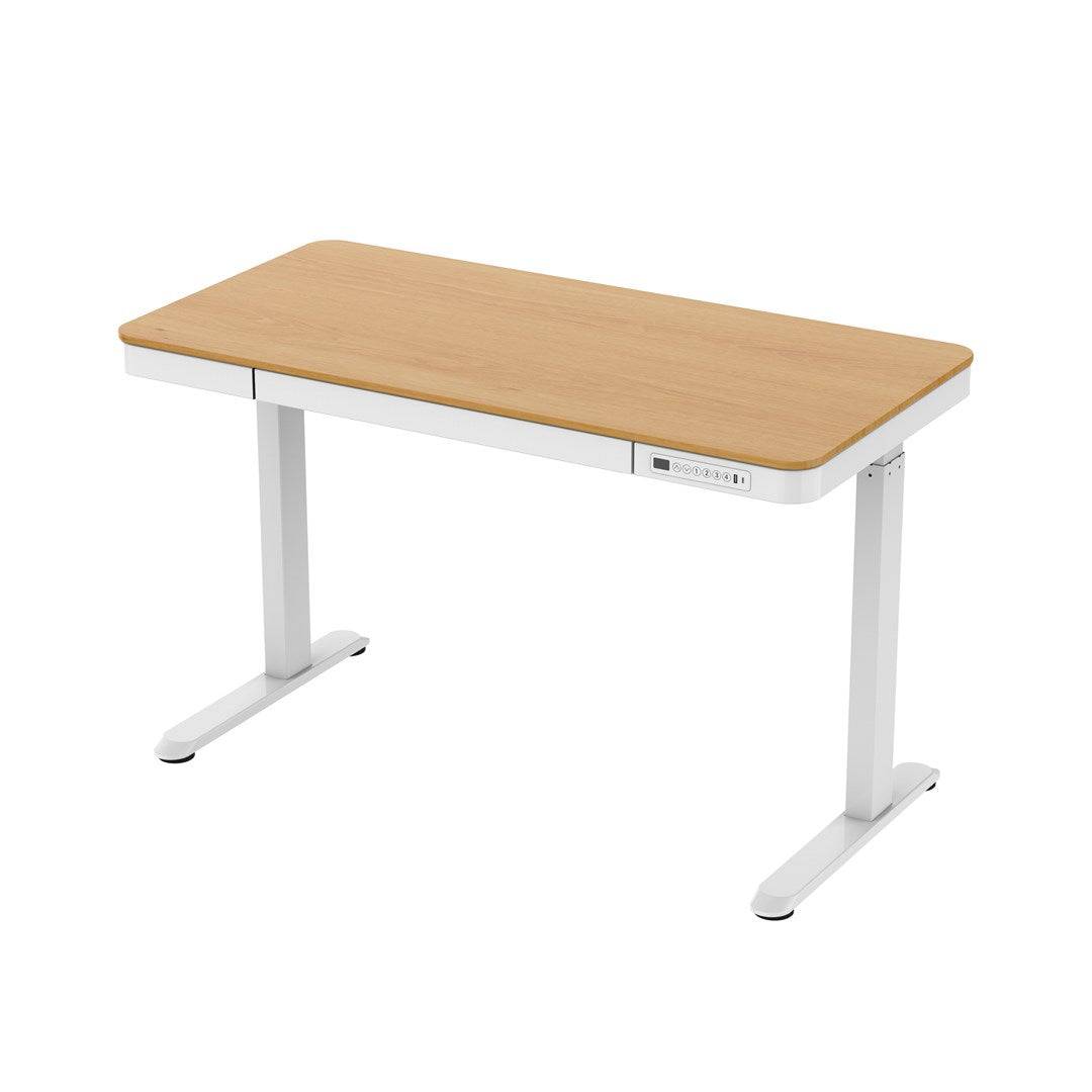 Activejet Bureau ET119S Elektrisch Hoogteverstelbaar Wit/Eik 120x60-1