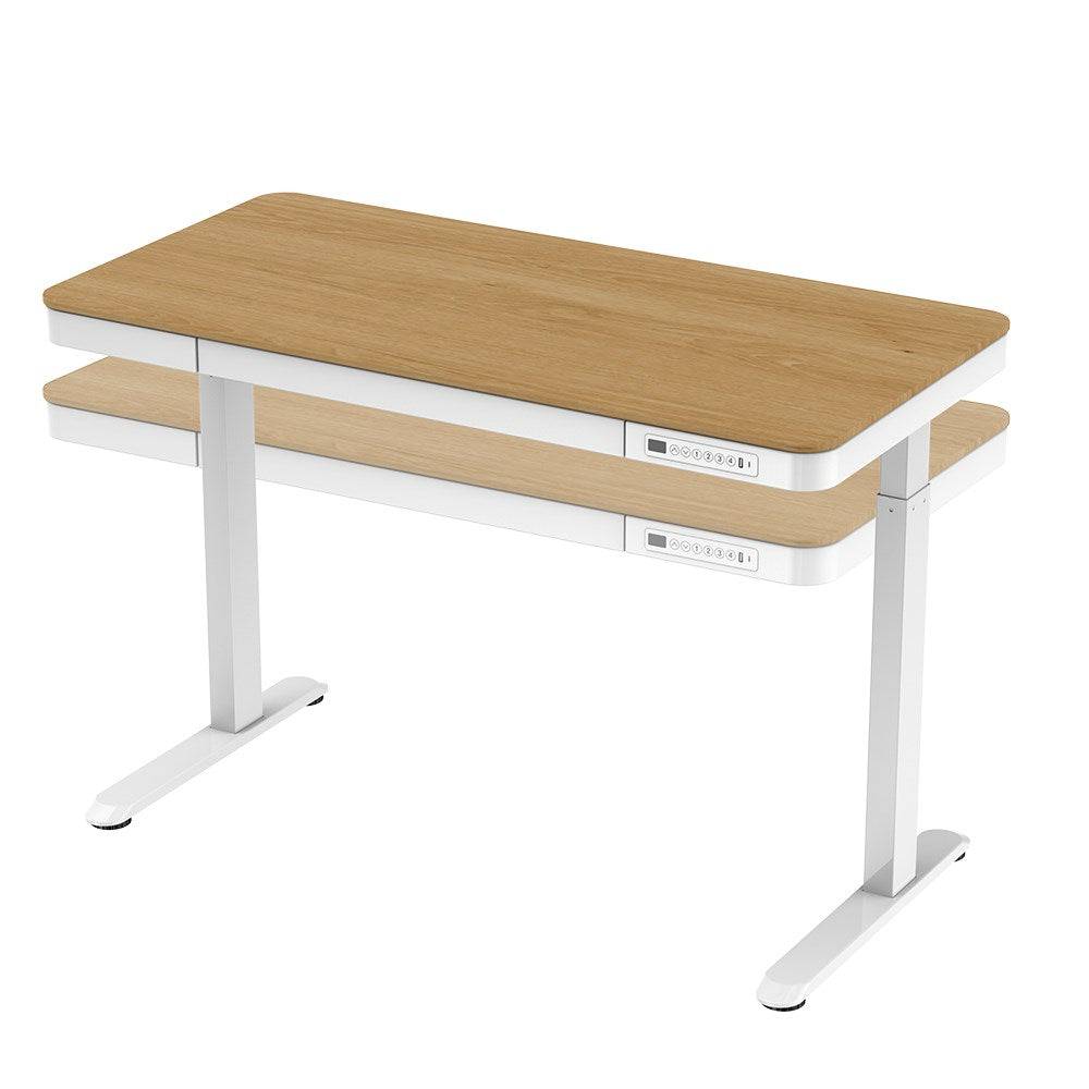 Activejet Bureau ET119S Elektrisch Hoogteverstelbaar Wit/Eik 120x60-2
