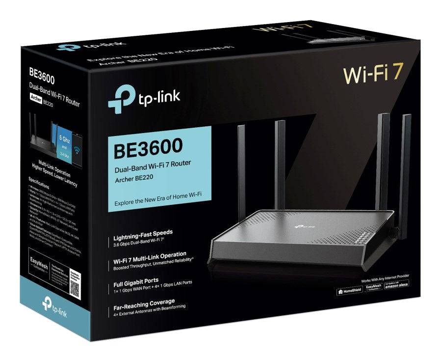 TP-LINK Tafelrouter Archer BE220, Dual-Band, 2882 Mbit/s, Gigabit Ethernet-3