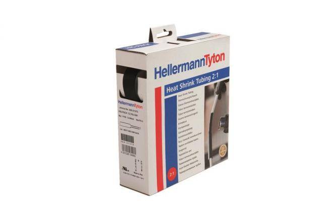 HELLERMANNTYTON HIS-25.4/12.7-BK Krimpkous; 2: 1; 25,4mm; L: 5m; zwart; vertakt polyolefine POX - 1 stuk-0