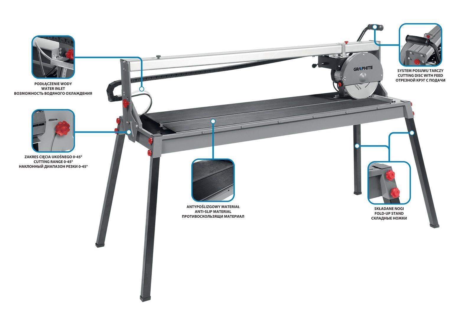 GRAPHITE 59G892 Handmatige Tegelsnijder 52500 g 400 x 560 x 1510 mm-0