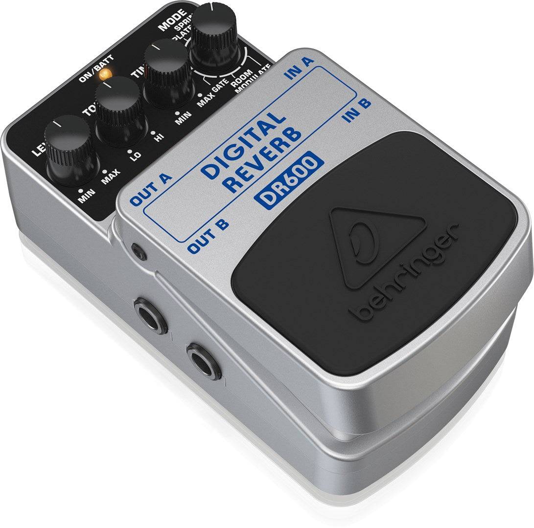 Behringer DR600 Digitale Reverb Effectpedaal Zwart/Zilver-1