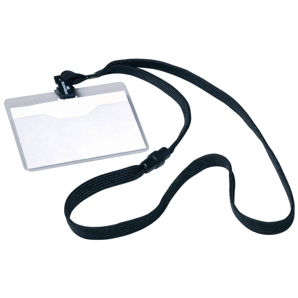 Durable 4005546800141 Durable - badge met textielband zwart, 10 stuks-0
