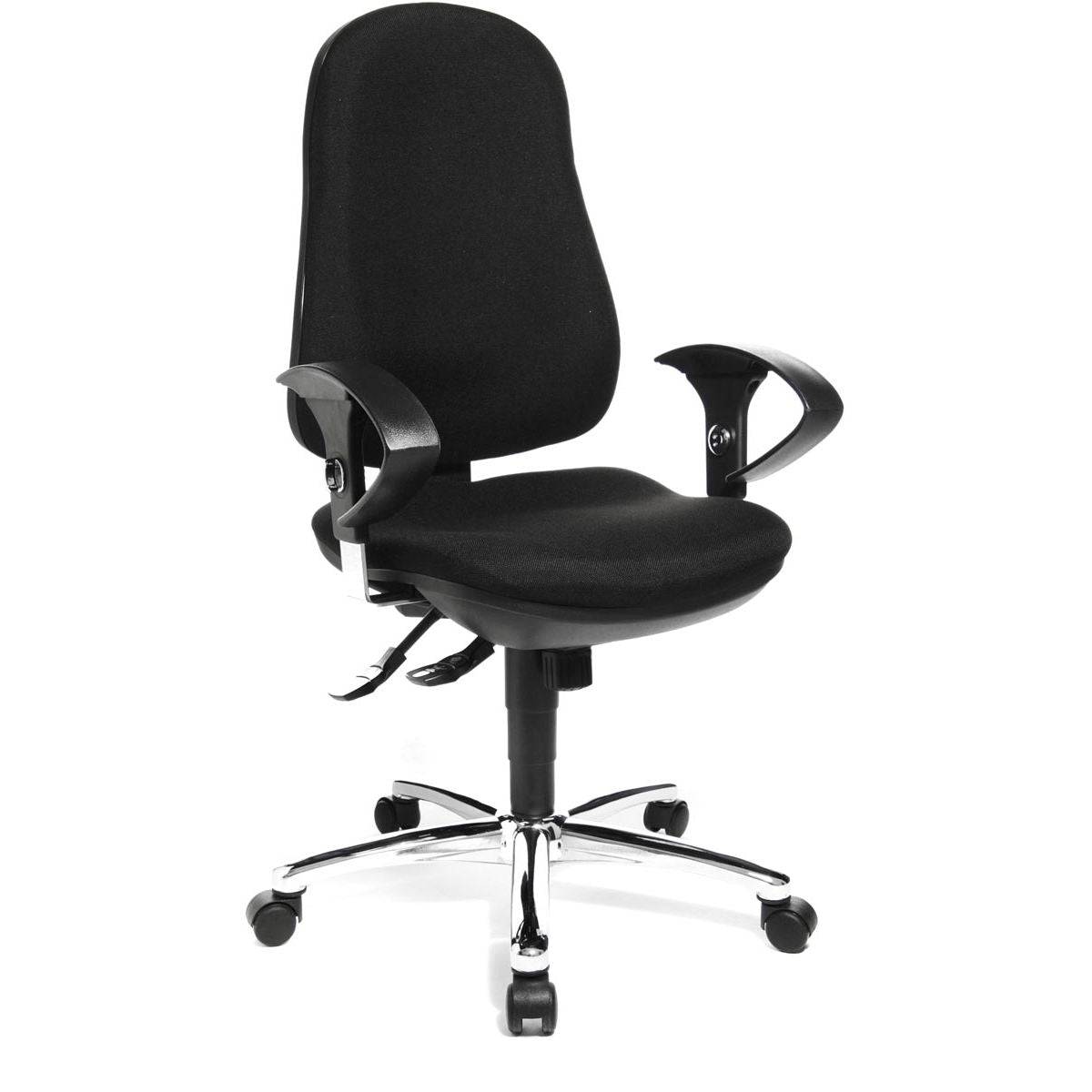 Topstar 4014296591681 Topstar - Top bureaustoel Support SY, zwart, basis uit chroom-0