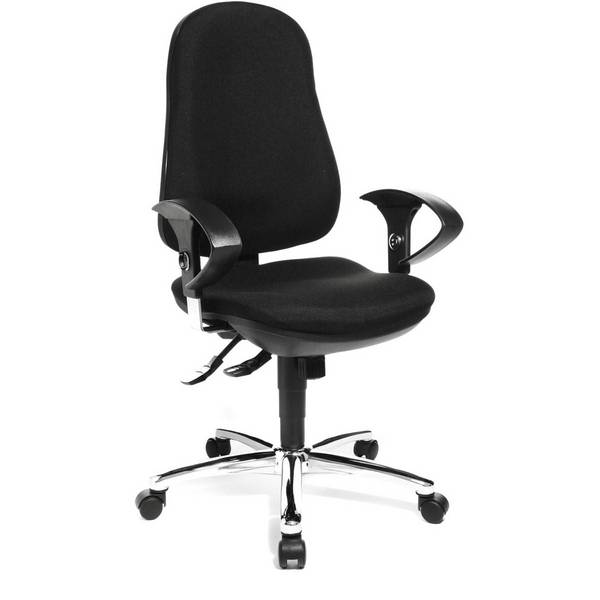 Topstar 4014296591681  Topstar -  Top bureaustoel Support SY, zwart, basis uit chroom