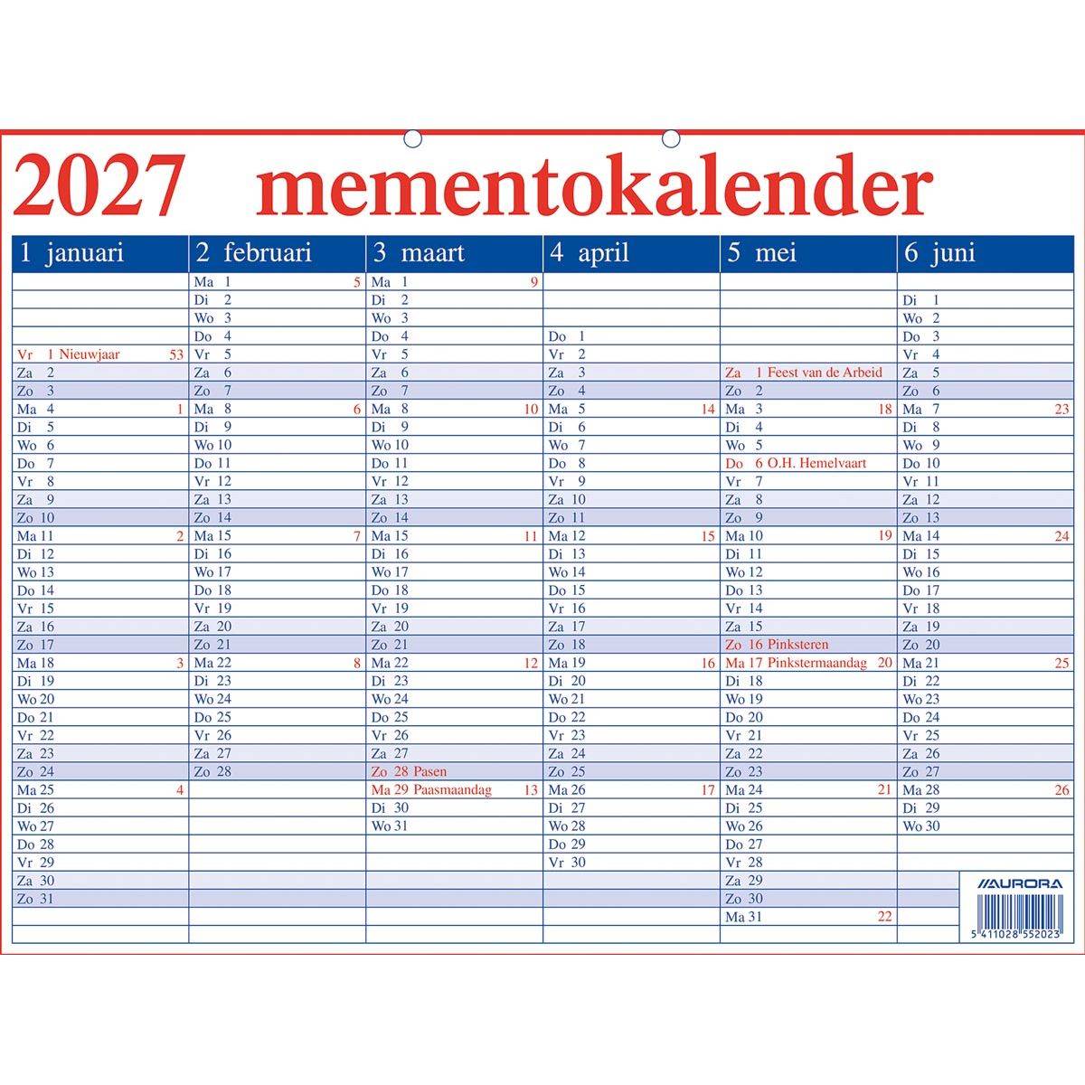 Aurora 5411028552023 Aurora - Memento 20 Nederlandstalig, 2027-0