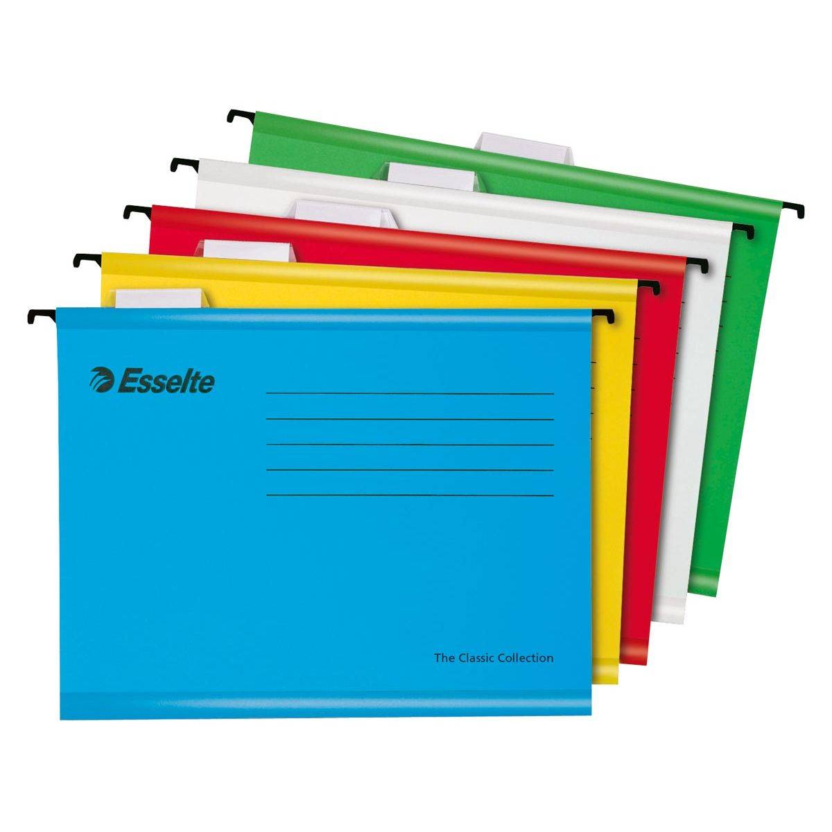 Esselte 7312700930420 Esselte - hangmap Classic, geassorteerde kleuren, pak van 10 stuks-0