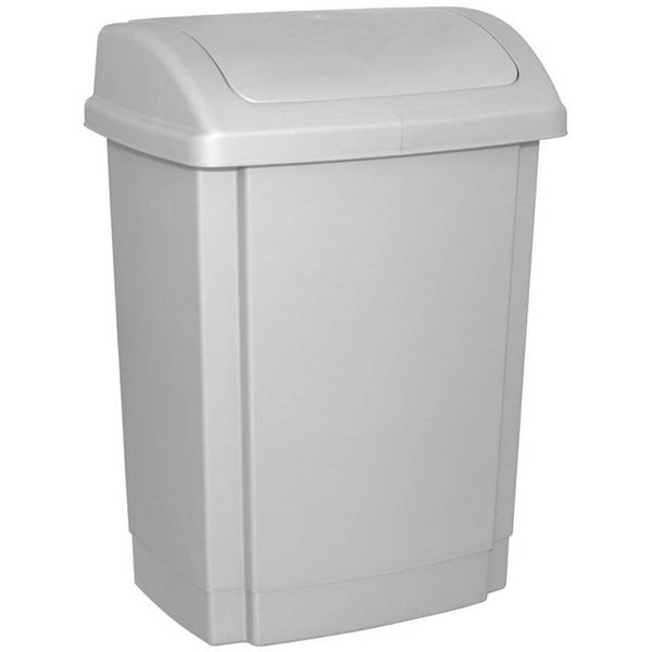 OFFICE products 5901503687697  OFFICE products -   vuilbak, met swing deksel, 15 l, grijs