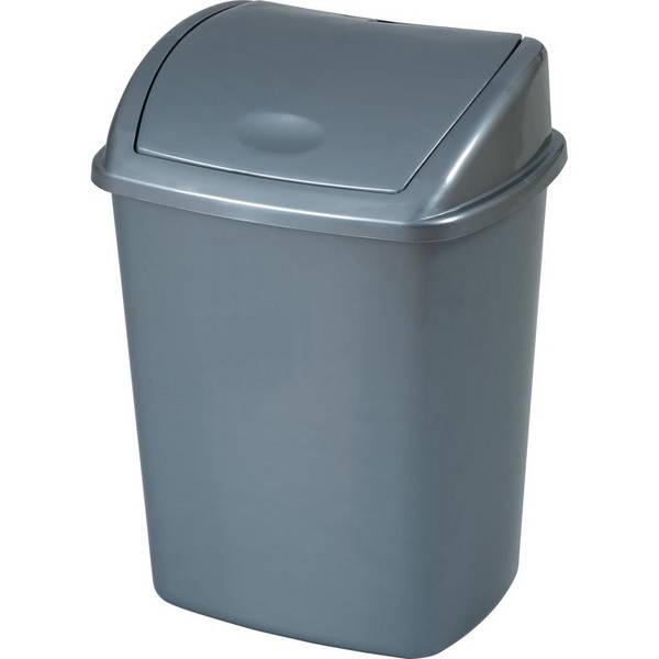 Vepa Bins 8690462068421  Vepa Bins -  Vuilbak met swing deksel, 26 l, grijs