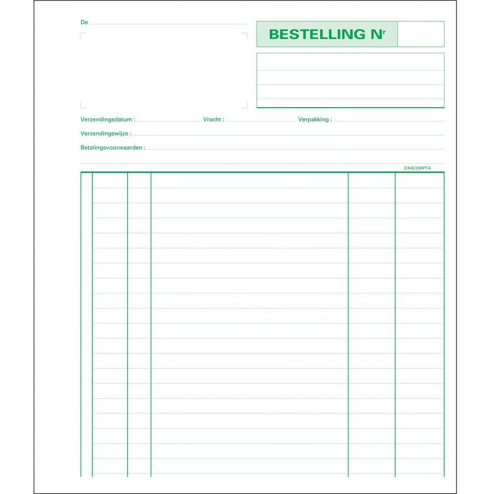 Exacompta 3130630331032 Exacompta - bestellingen, ft 21 x 18 cm, Nederlandstalig-0
