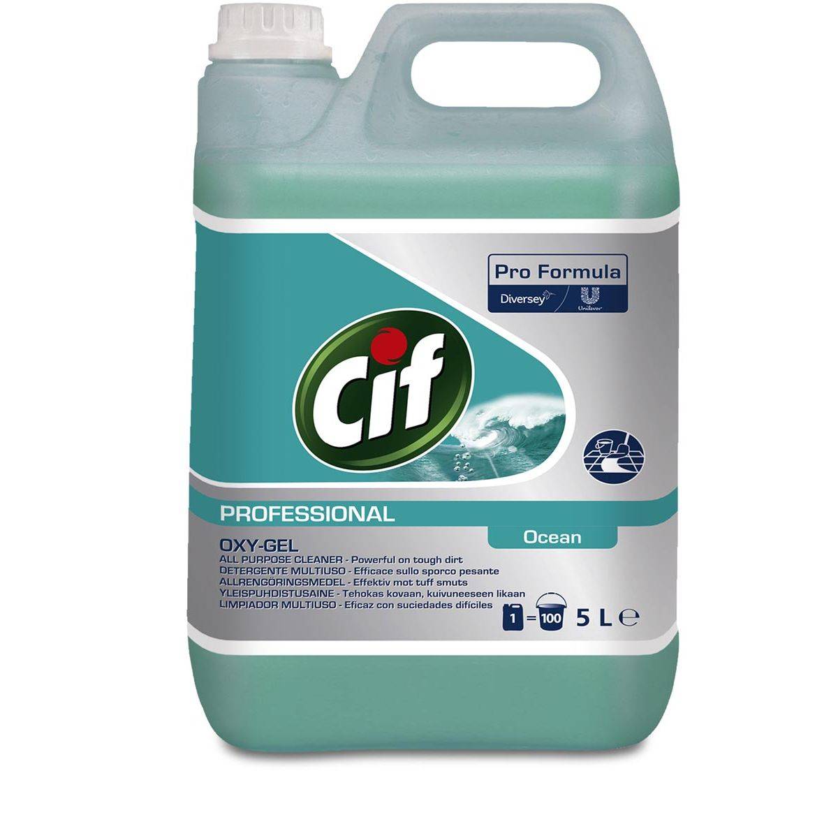 Cif Reingiungsmittel 7615400106066 Cif - allesreiniger oceaan, fles van 5 liter-0