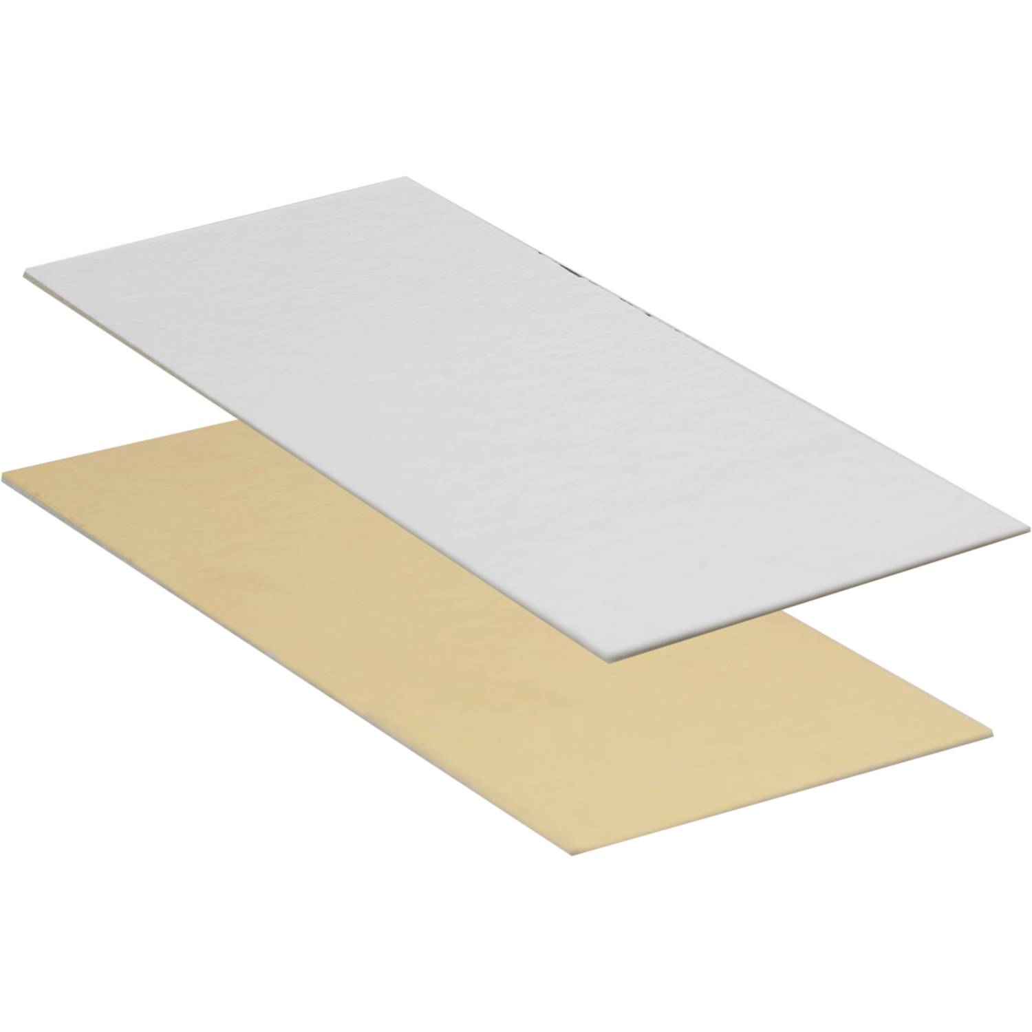 Bodemplaat | 155x75mm | 650gr | rechthoekig | karton + PET | goud/zilver | 250 stuks-0