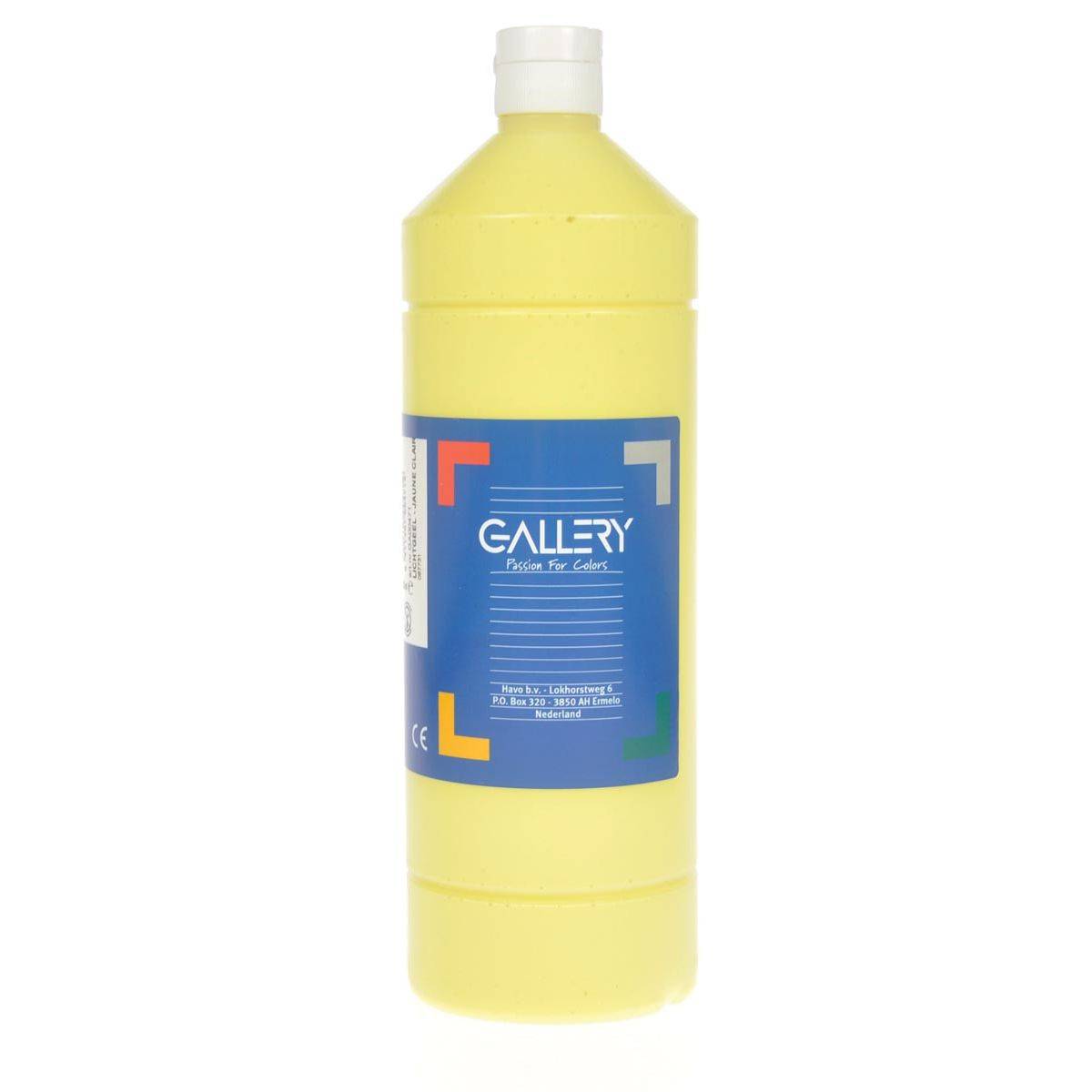 Gallery 5411401004712 Gallery - plakkaatverf, flacon van 1 l, lichtgeel-0